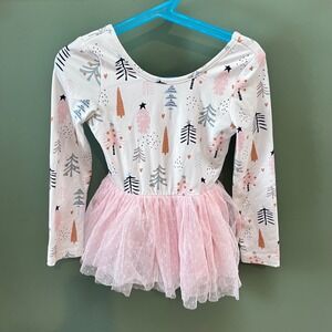 Cheeky Plum Leotard Long Sleeve Tree Print Tutu Sz. 5T